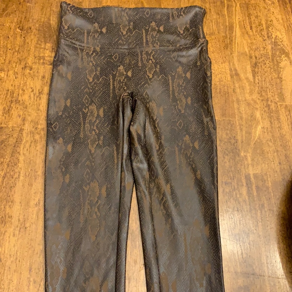 Spanx brown snakeskin leggings